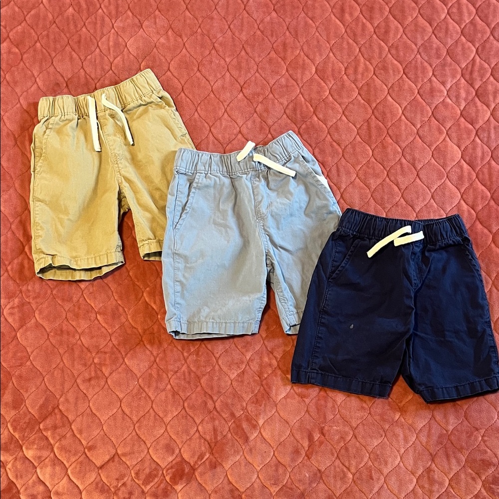The Children's Place Tan, Light Blue, and Navy Shorts Trio